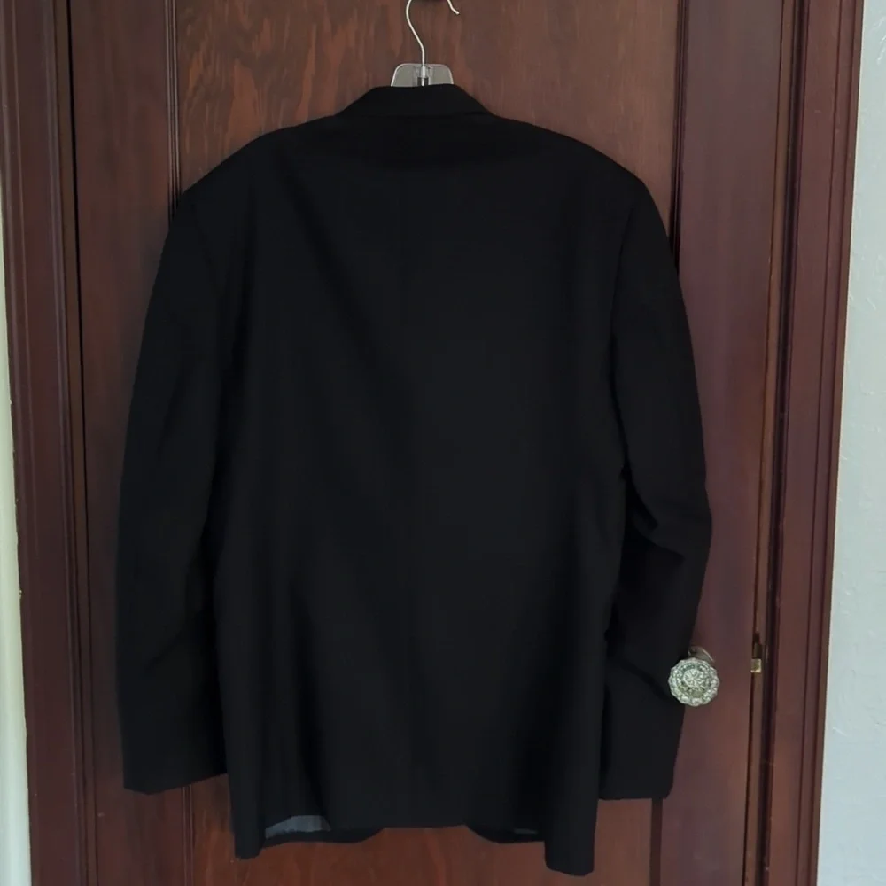 Chaps Est. 1978 Black Formal Suit Two Button Wool Jacket Size Men's 39R